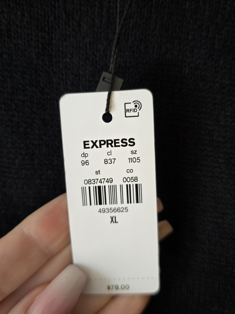 Express Black Oversized Sweater XL NWT Crewneck Slouchy Minimalist Office - Picture 4 of 4